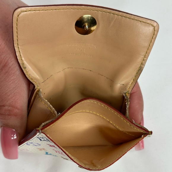 Takashi Murakami X Louis Vuitton White Monogram Multicolor Business Card Holder - Picture 9 of 11